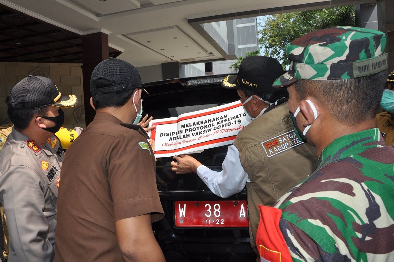 Kejar Target Presiden, Gresik Gencar Sosialisasi Protokol Kesehatan ke Desa