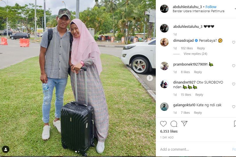 Posting Gambar Buaya di Instagram, Abduh Lestaluhu ke Persebaya?