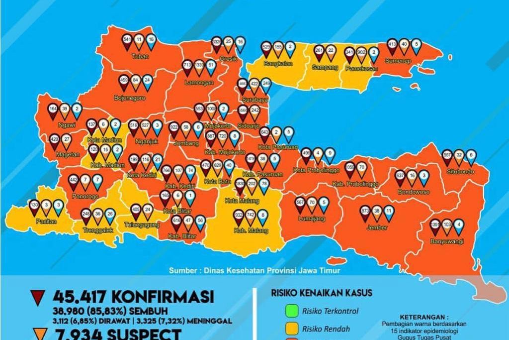 Kasus Covid-19 Diklaim Menurun, Jatim Lewati Puncak Pandemi?
