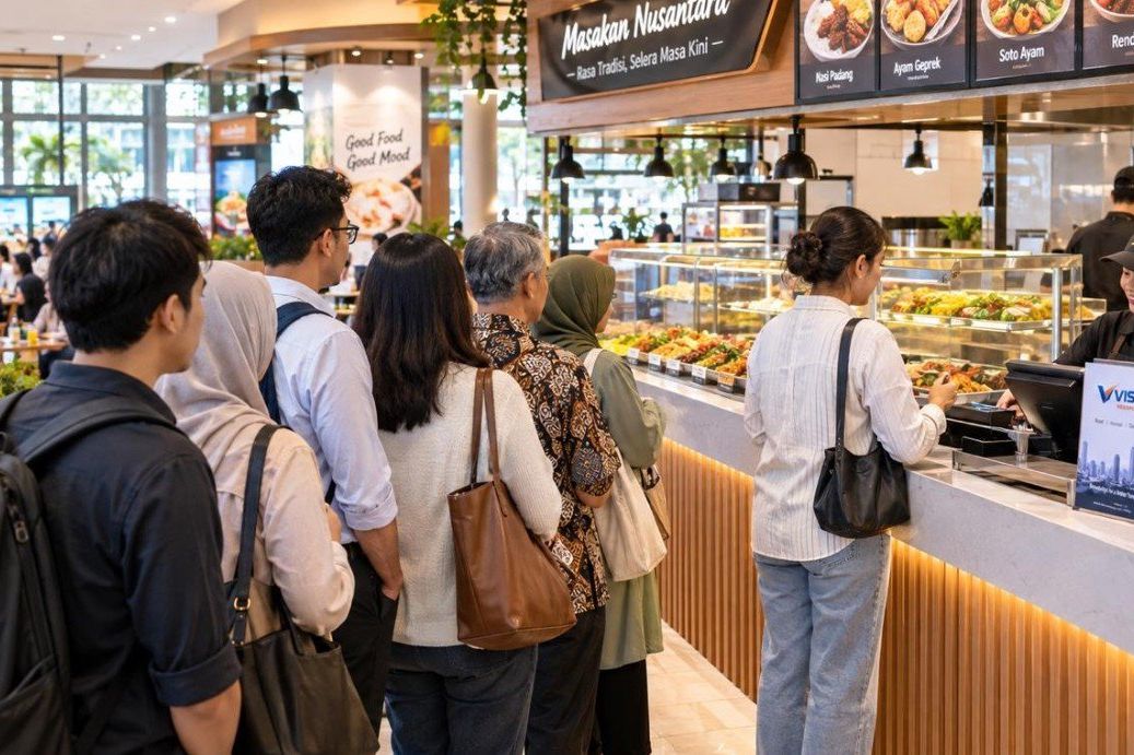 Antre Makanan Jadi Etika Kecil di Tempat Ramai