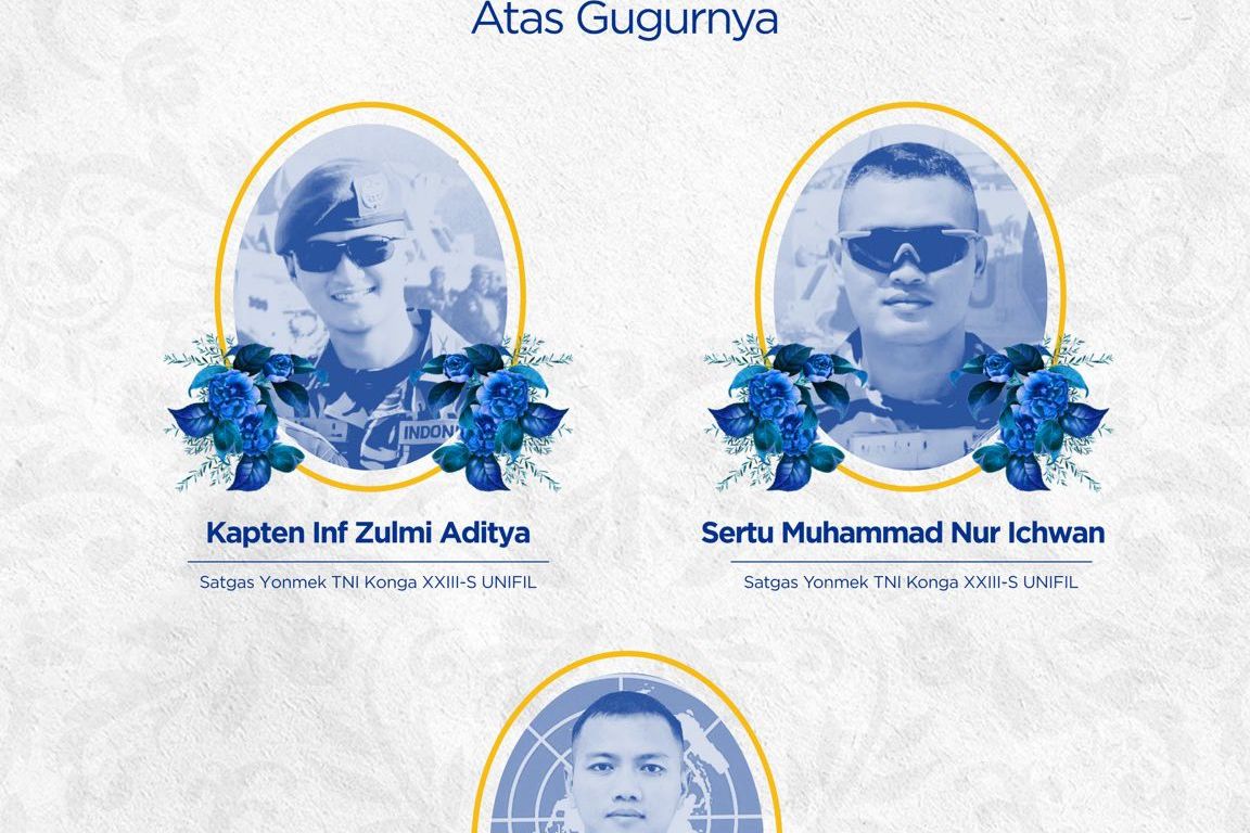 Tiga Prajurit TNI Tewas di Lebanon, Netizen Desak Indonesia Keluar BoP
