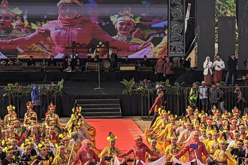 Majafest 2023, 509 Penari Persembahkan Tarian Bedoyo Putri Mojosakti Bareng Tiga Srikandi Mojokerto Pecahkan Rekor Muri