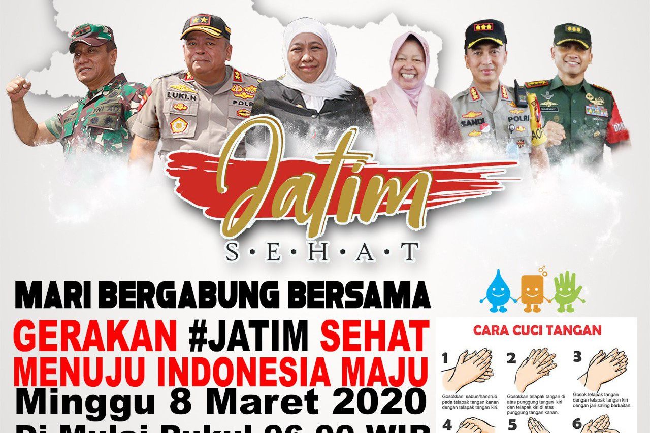 Pemprov Jatim Ajak Masyarakat Hidup Sehat Melalui Edukasi Cuci Tangan