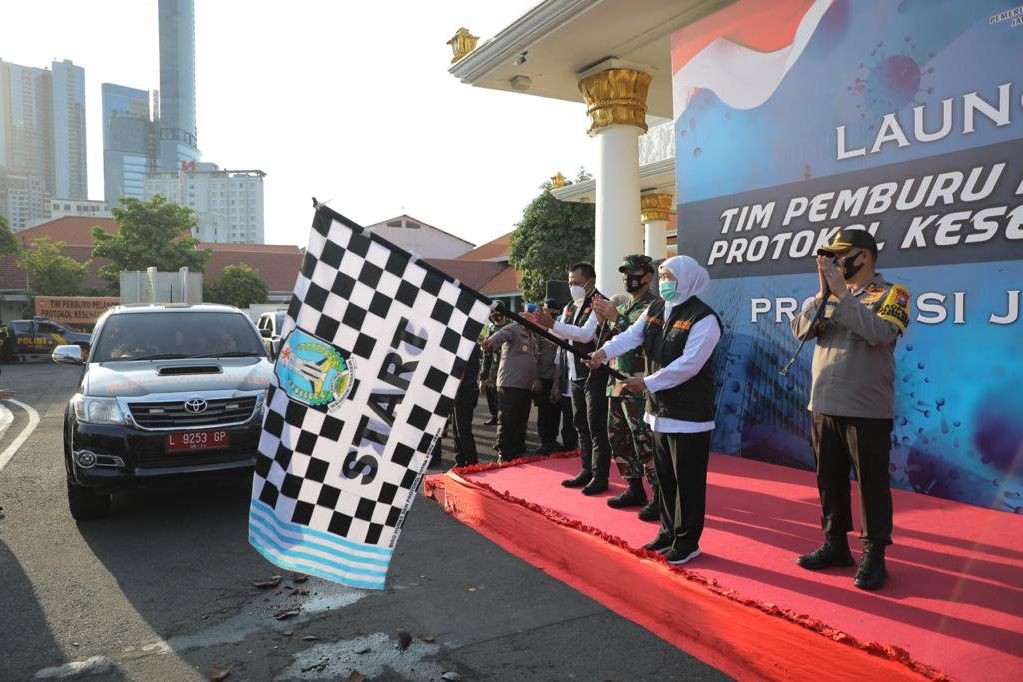 Jatim Sebar Tim <em>Hunter</em> Tindak Pelanggar Protokol Kesehatan