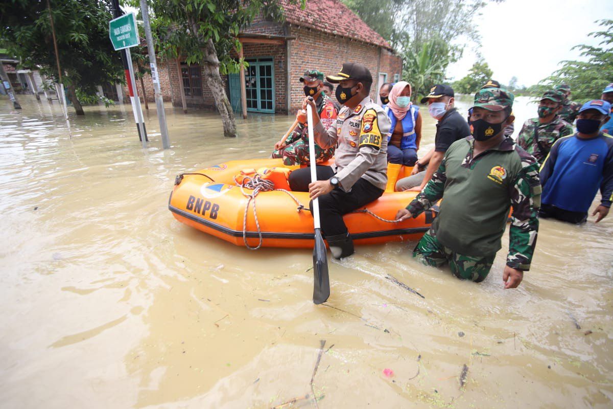 Sungai Kali Lamong Meluap, 70 Pemukiman di Mojokerto Terendam