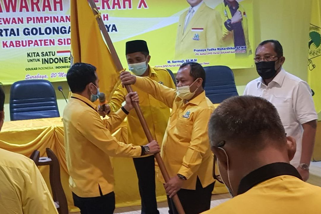 Adam Rusdi Dilantik Ketua Golkar Sidoarjo, Kursi di Parlemen Harus Naik