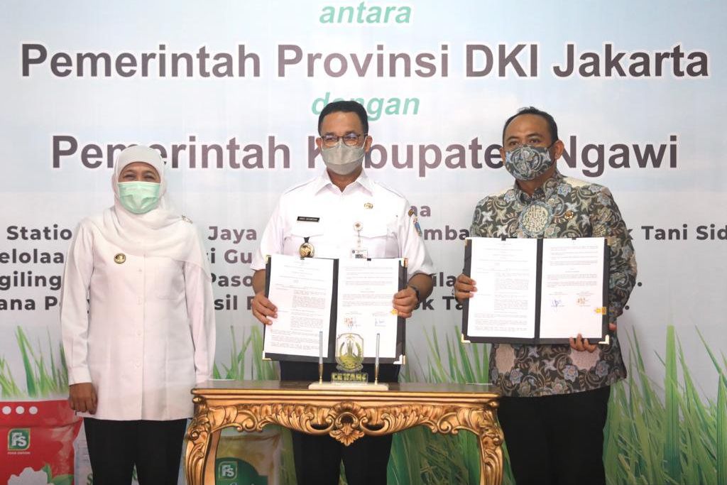 Jamin Pasokan Beras di Jakarta, Anies Baswedan Teken MoU dengan Bupati Ngawi