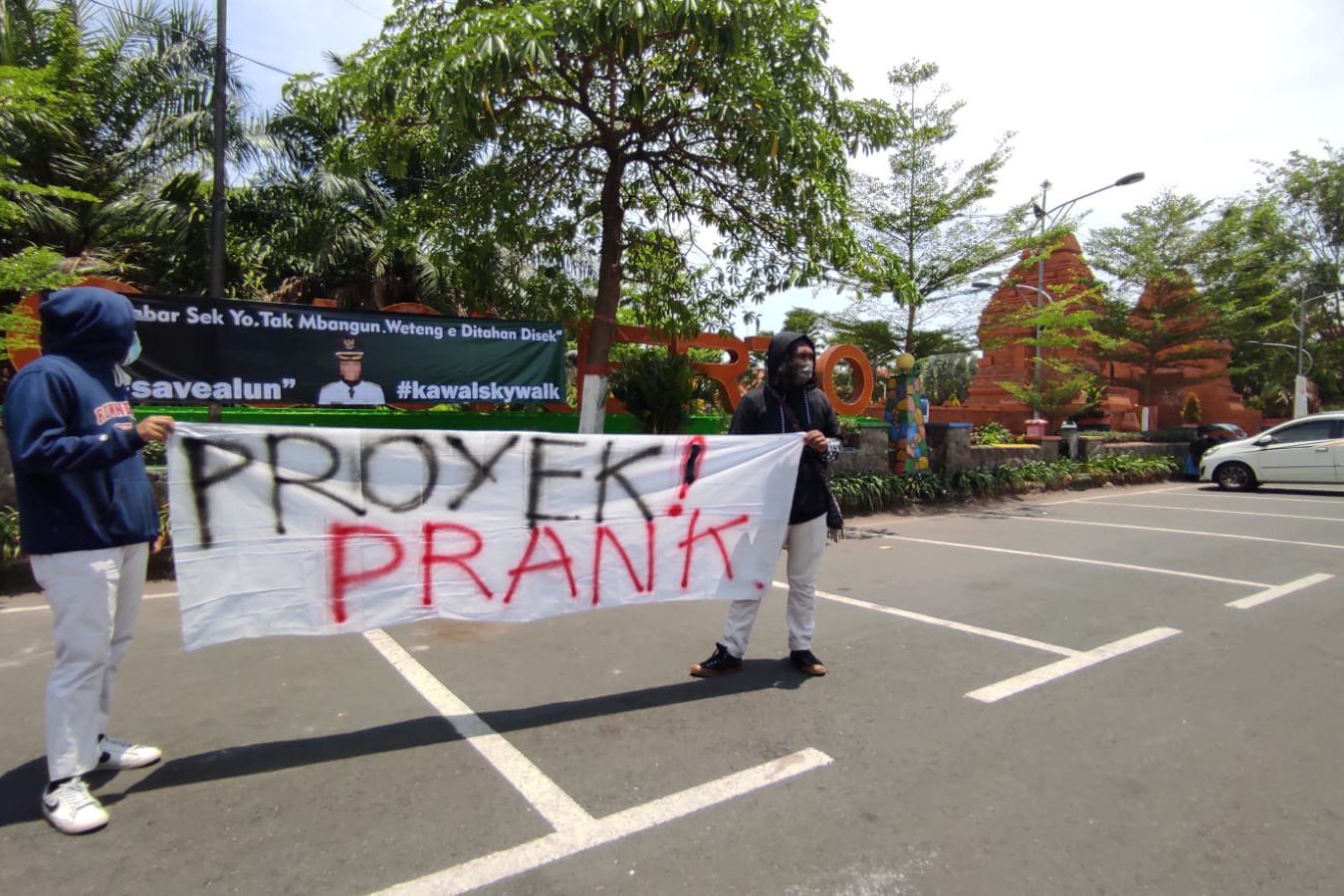 Rehab Alun-Alun Kota Mojokerto Terhambat, Kontraktor Kesulitan Keuangan