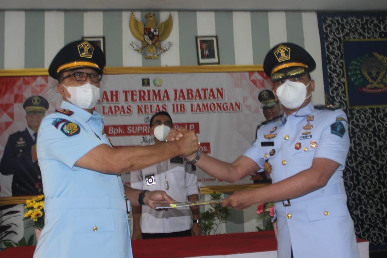 Lapas Lamongan Ganti Kepemimpinan, Ini Pesan Kalapas Lama dan Baru