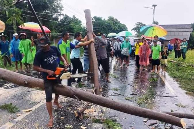 Mobil Tertimpa Pohon, Anggota TNI Raider 514 Bondowoso Tewas