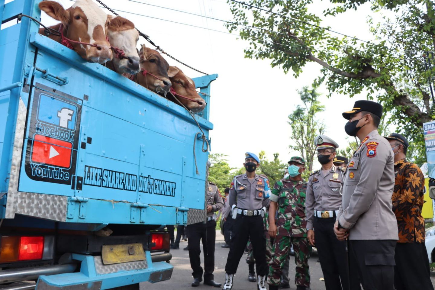 Diduga PMK, Kendaraan Pengangkut Sapi Dipaksa Putar Balik di Jalur Selatan Probolinggo