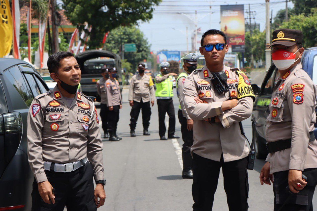 H-1 Seabad PSHT, Polres Madiun Lakukan Penyekatan di 13 Titik