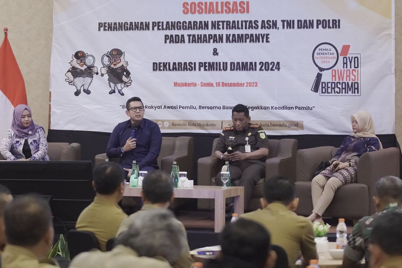 Pj Wali Kota Mojokerto Berharap Pemilu Sukses dengan Perkuat <em>Pentahelix</em> <em>Approach</em>
