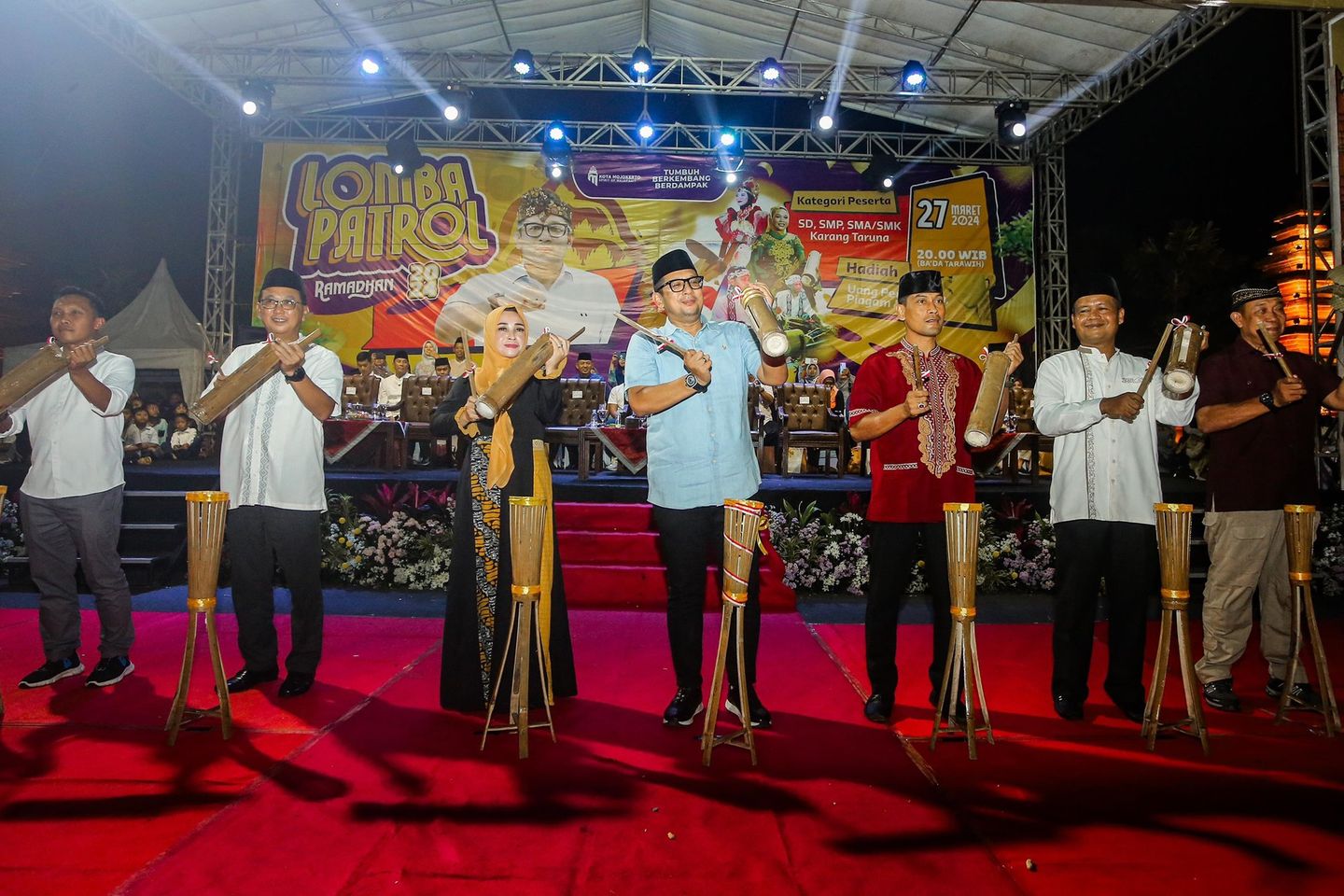 Ratusan Siswa dan Karang Taruna Ikuti Lomba Patrol Pemkot Mojokerto