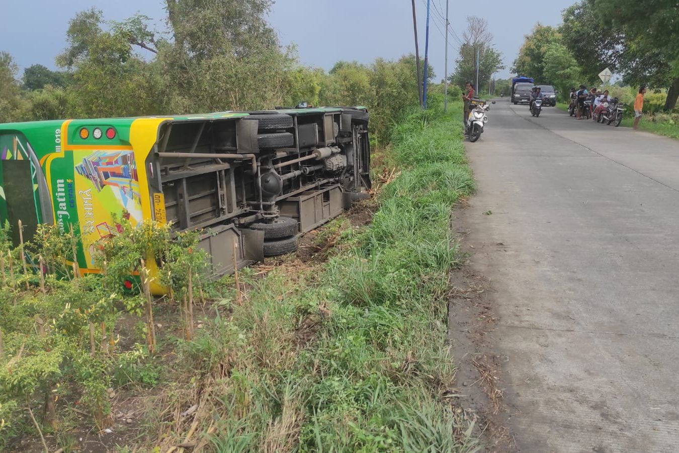 Bus Trans Jatim Terguling di Mojokerto, Ini Nasib Para Penumpang