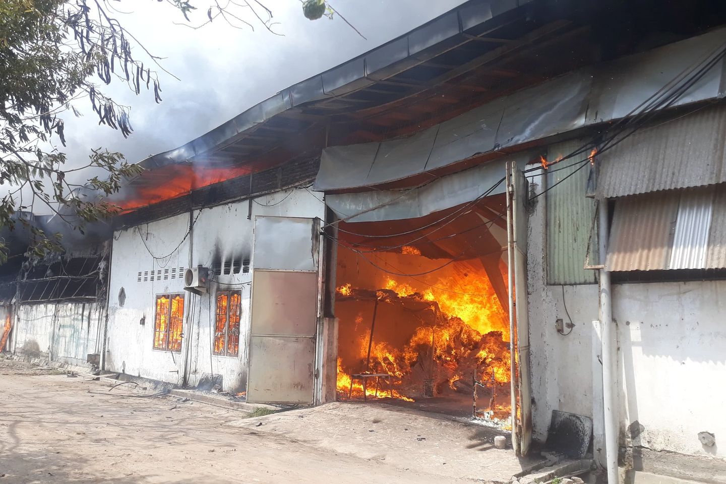 Pabrik Mebel PT Wangsa Adi Guna di Mojokerto Terbakar Hebat