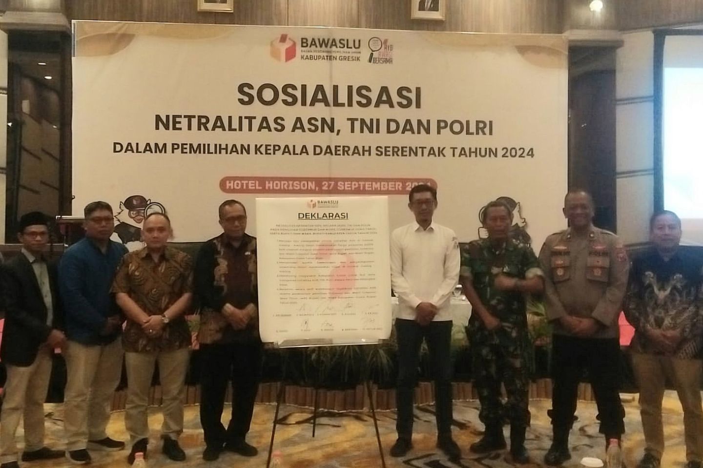 Bawaslu Gresik Sosialisasikan Netralitas ASN, TNI, dan Polri di Pilkada 2024