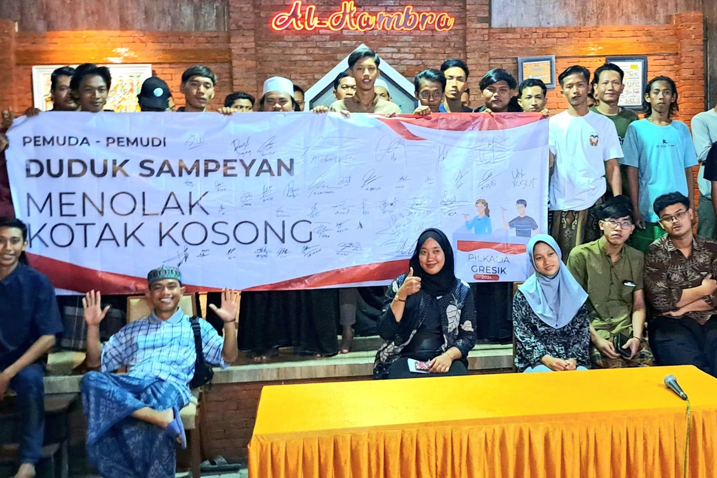 Pemuda Pemudi Duduksampeyan Gresik Imbau Tak Pilih Kotak Kosong di Pilkada
