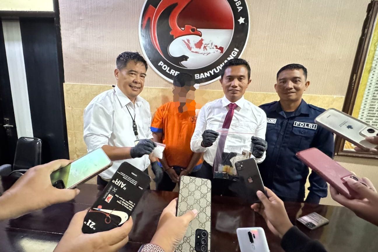 Peredaran Sabu Libatkan Perangkat Desa, Polresta Banyuwangi Buru Pemasok dari Madura