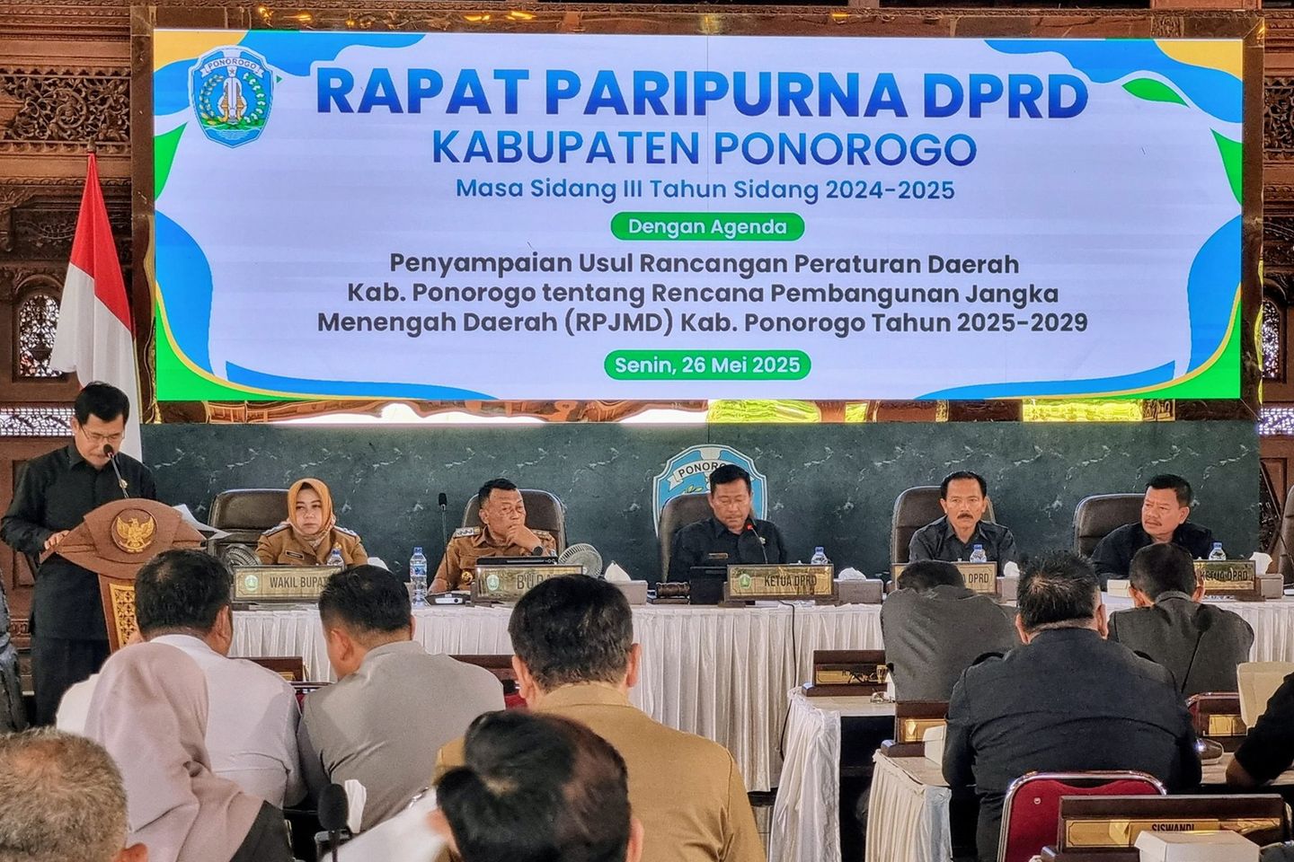 Merancang Arah Baru Pembangunan Ponorogo, DPRD Gelar Paripurna Bahas RPJMD 2025–2029