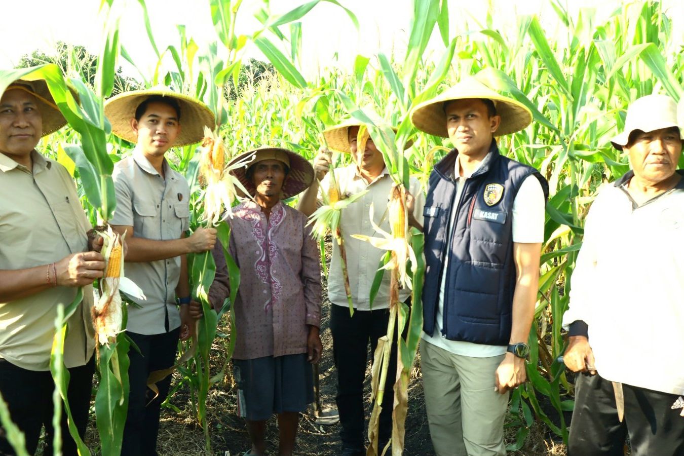 Dukung Ketahanan Pangan, Polres Gresik dan Petani Tanam Jagung di Lahan Perhutanan Sosial