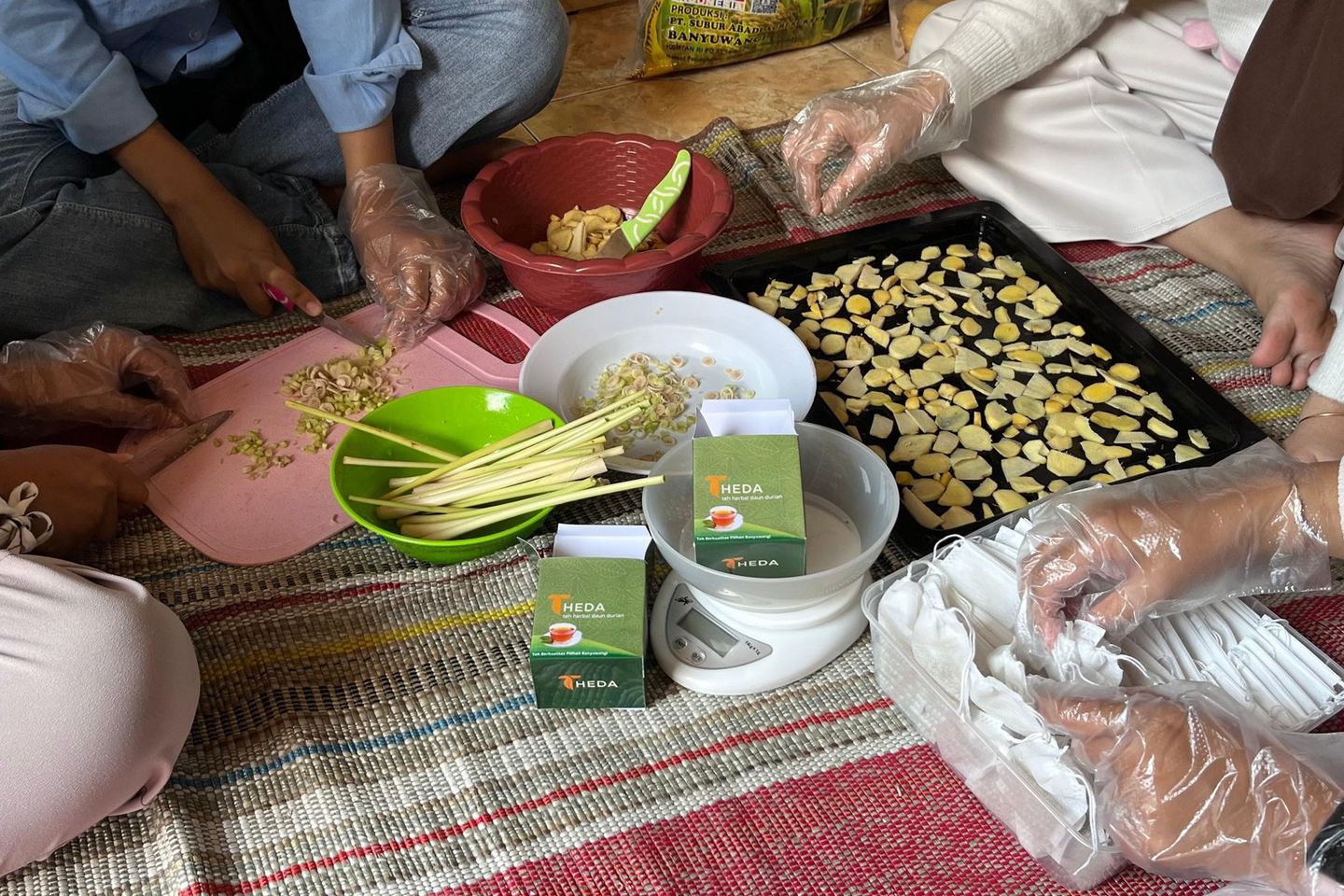 KKN Mahasiswa Unej, Olah Daun Durian Jadi Teh Herbal