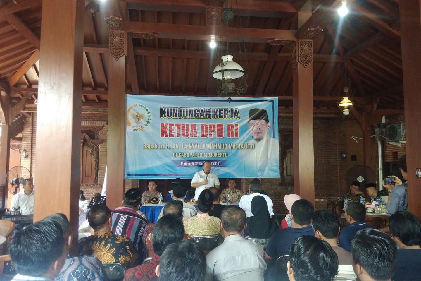 Sambangi Bumi Majapahit, La Nyalla Janji Bantu Usulan Proyek Flyover Kenanten