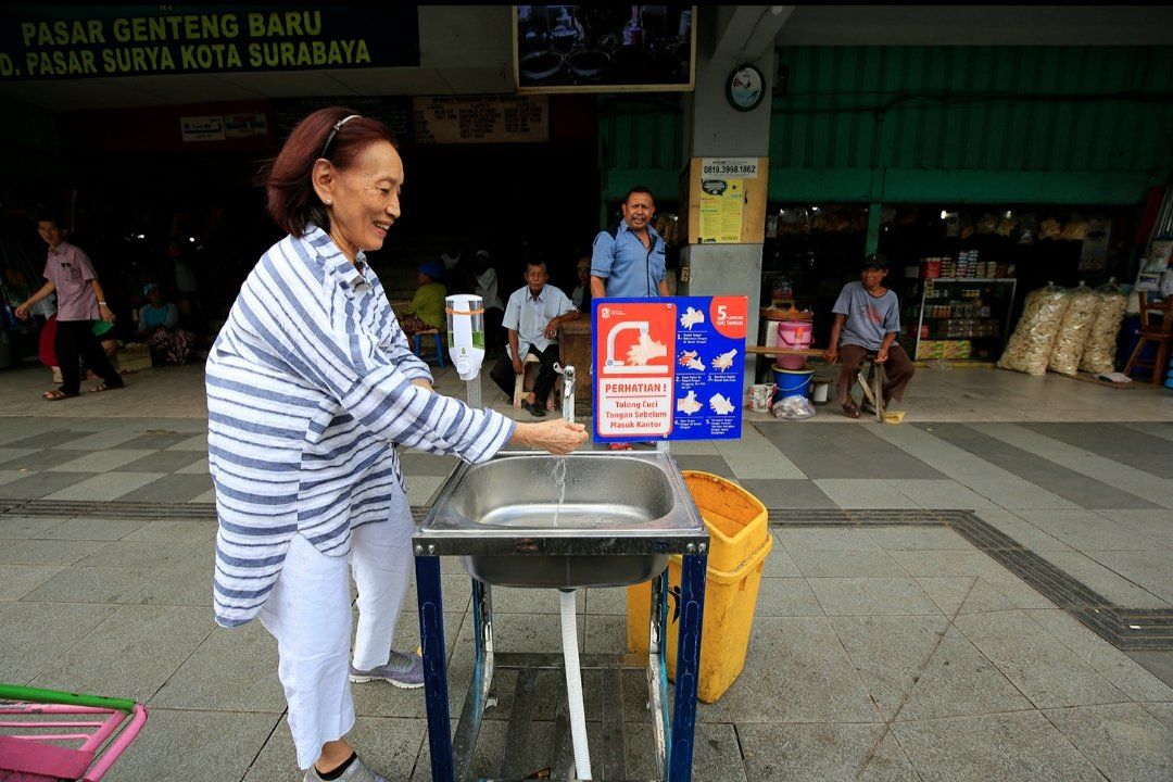 Antisipasi Corona, Surabaya Pasang Ratusan Wastafel <em>Portable</em>