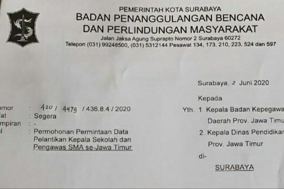 Diduga Melanggar Protokol Kesehatan, BKD dan Kadindik Jatim Diminta Kirim Data Pelantikan
