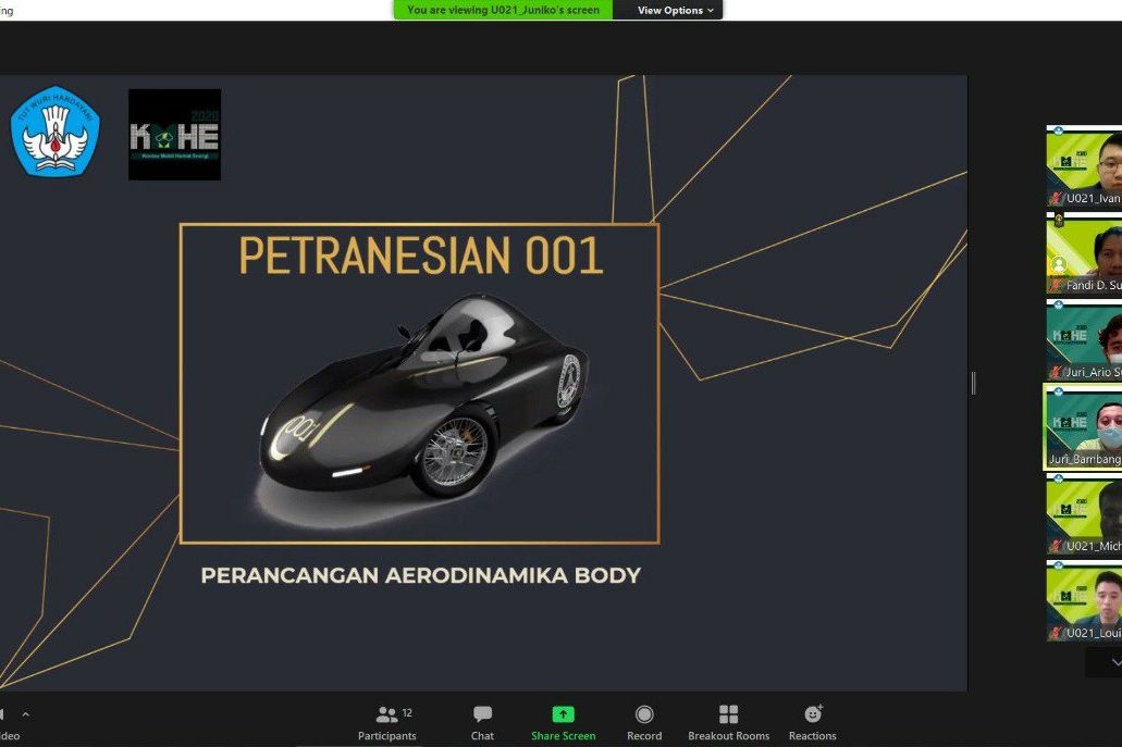 Rancangan Mobil Petranesian 001 Sabet Juara 2 Kontes Mobil Hemat Energi 2020