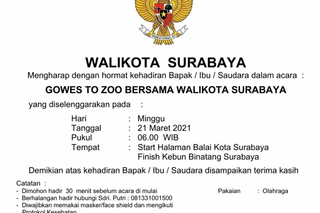Gelaran <em>Gowes To Zoo </em>Dipastikan Tidak Diperuntukkan Bagi Masyarakat Umum