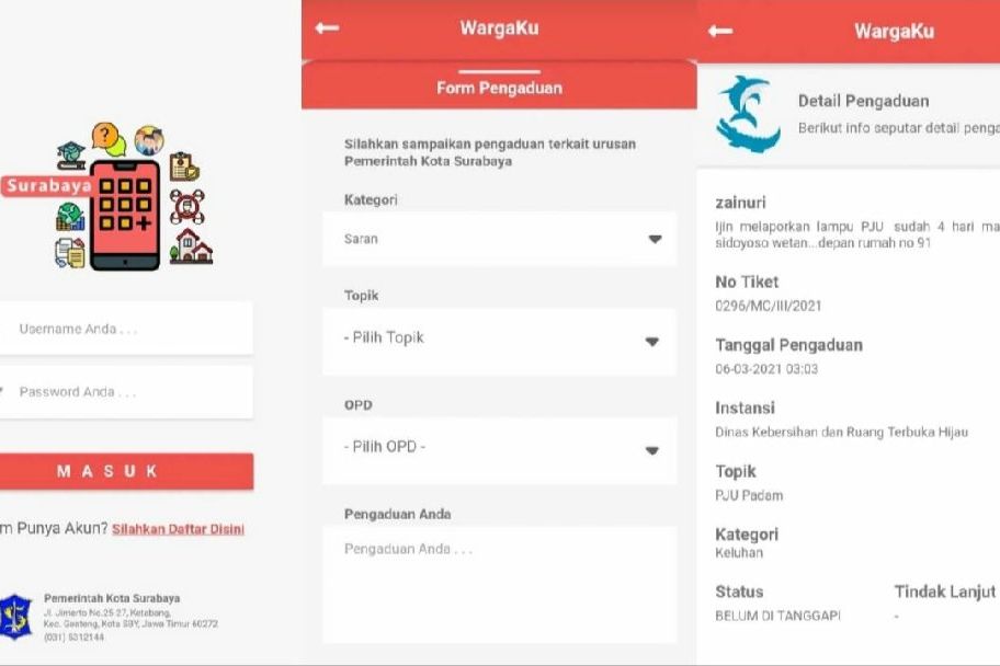 Surabaya Punya “WargaKu”, Aplikasi Pengaduan Masyarakat
