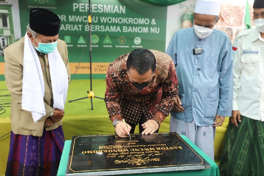 Resmikan Kantor MWC NU Ini Harapan Eri Cahyadi
