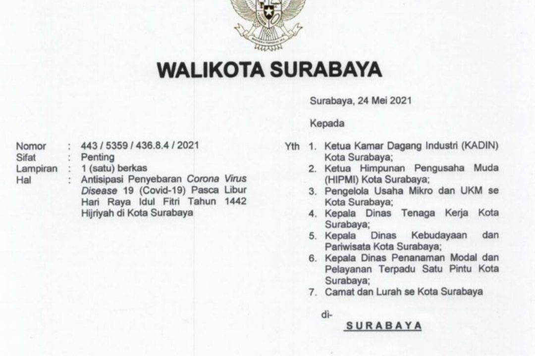 Antisipasi Lonjakan Kasus Covid-19 Pasca Libur Lebaran, SE Bagi Perusahaan Diterbitkan