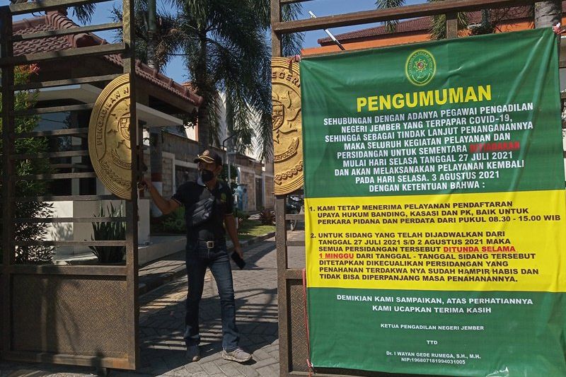 Tujuh Pegawai Positif Covid-19, PN Jember Kembali Ditutup