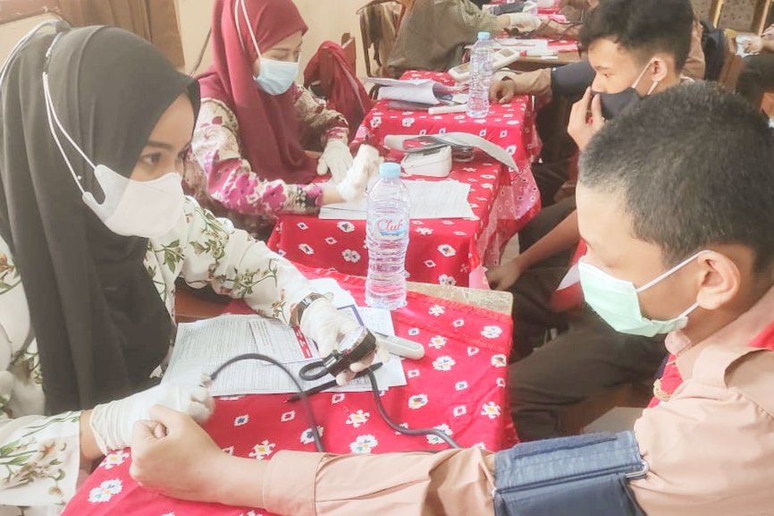 Polres Gresik Gelar Vaksinasi dengan Sasaran Pelajar