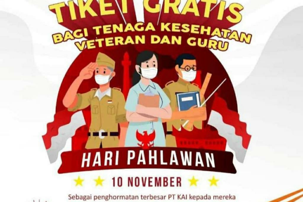 Daop 8 Sediakan 2.206 Tiket Gratis Naik KA untuk Guru, Nakes, dan Veteran