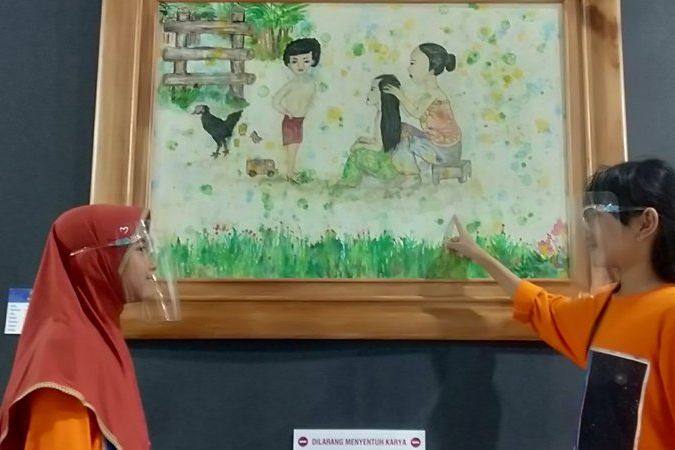 Sanggar Daun Pamerkan Lukisan Dua Pelukis Cilik Berprestasi Internasional