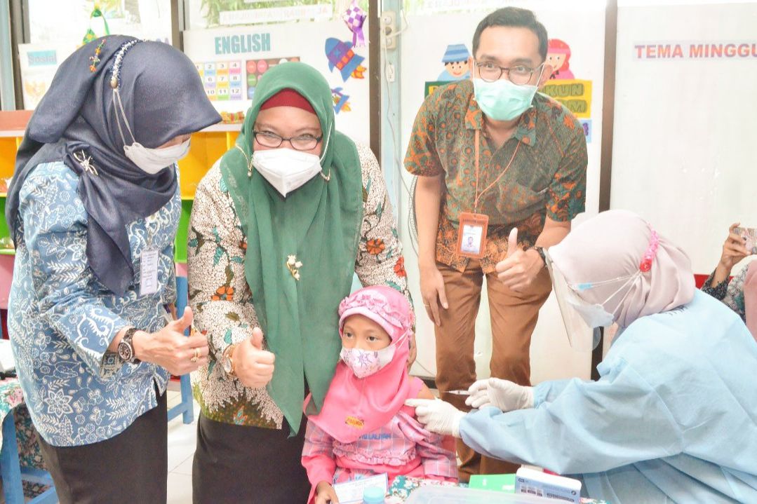 Capaian Vaksinasi Anak Usia 6-11 Tahun di Gresik Hampir 60 Persen