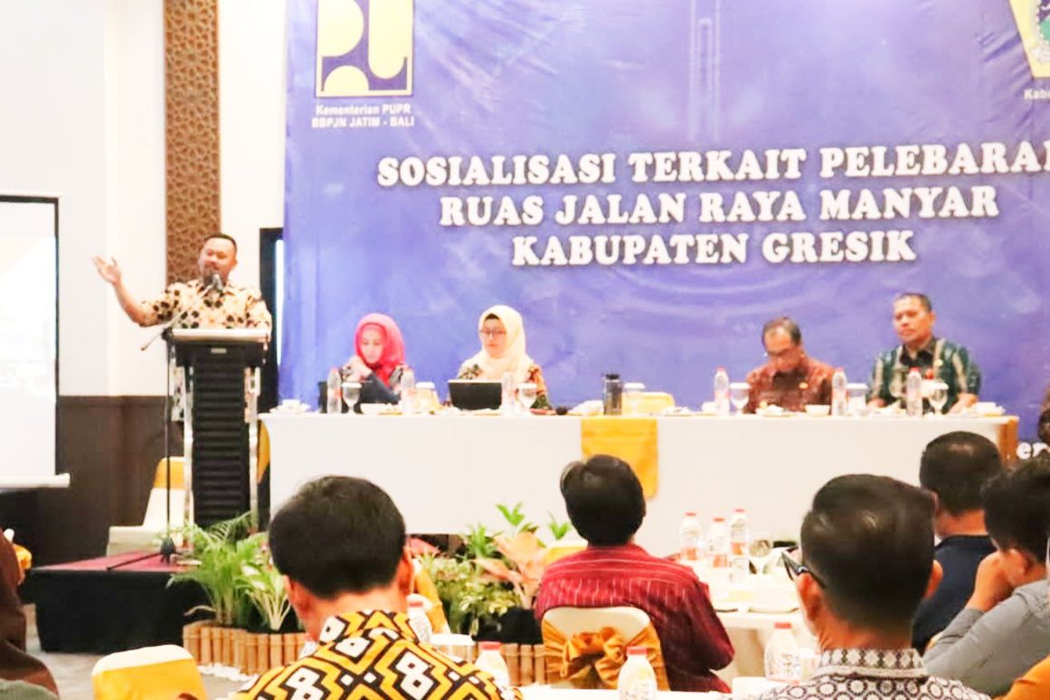 Pemkab Gresik Bareng BBPJN Jawa Bali Sosialisasikan Pelebaran Jalan Manyar Tahap II