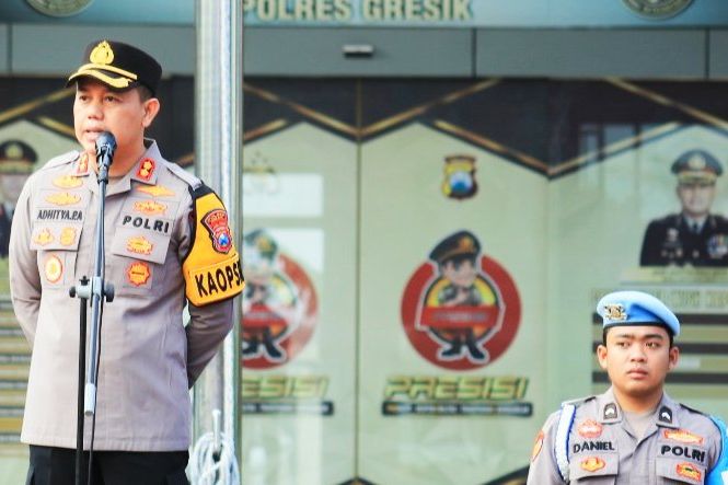 Kapolres Gresik Ingatkan Bahaya Judi Online dan Narkoba