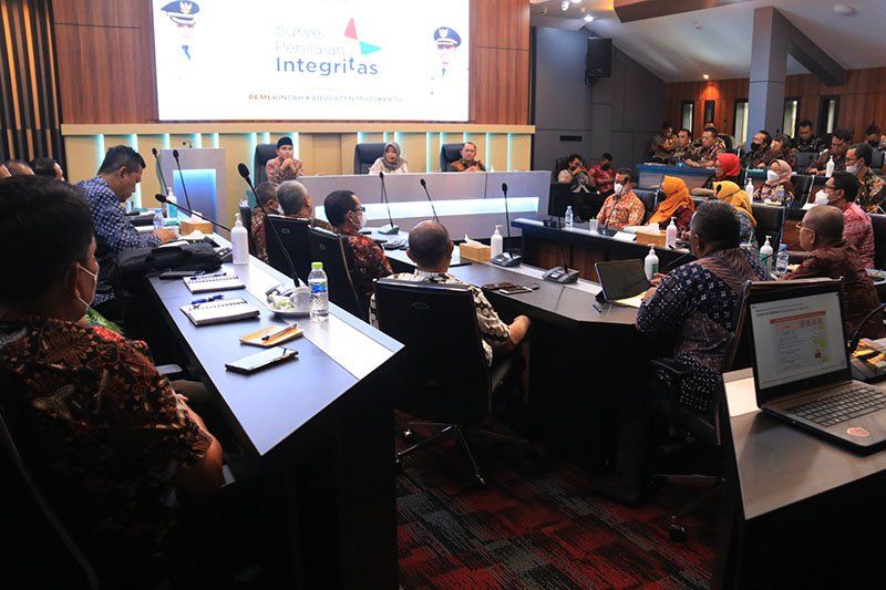 Tingkatkan Integritas Seluruh ASN, Bupati Mojokerto Gelar Rakor SPI 2022