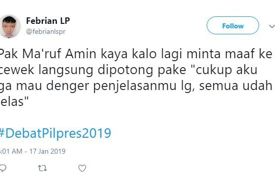 Jawaban 'Cukup' Ma'ruf Amin Jadi Sorotan di Twitter
