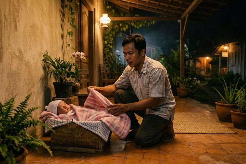 Bayi Perempuan Ditemukan di Teras Rumah Warga Jombang