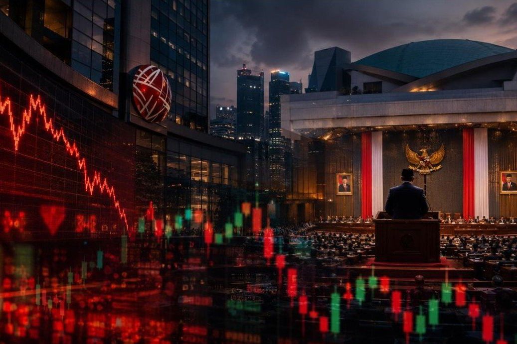 <strong>IHSG Turun Jelang Pidato Prabowo, Pasar Tunggu Bukti</strong>