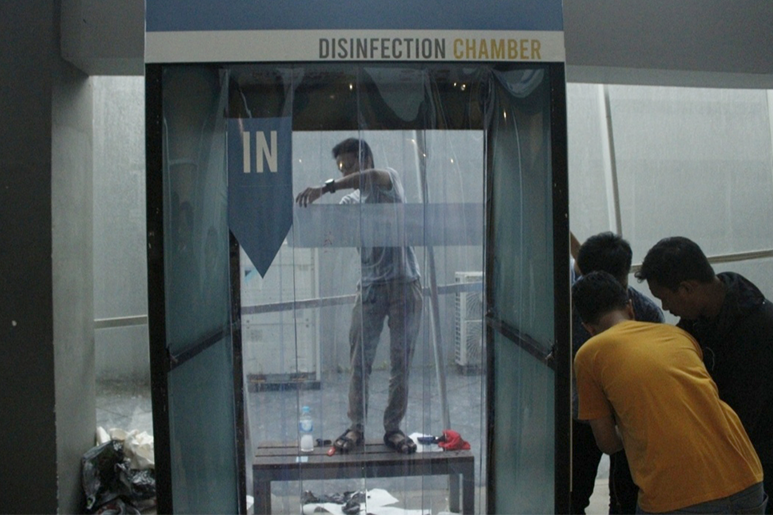 Cegah Covid-19, S<em>anitizer Chamber</em> Dipasang di Berbagai Fasilitas Umum di Surabaya