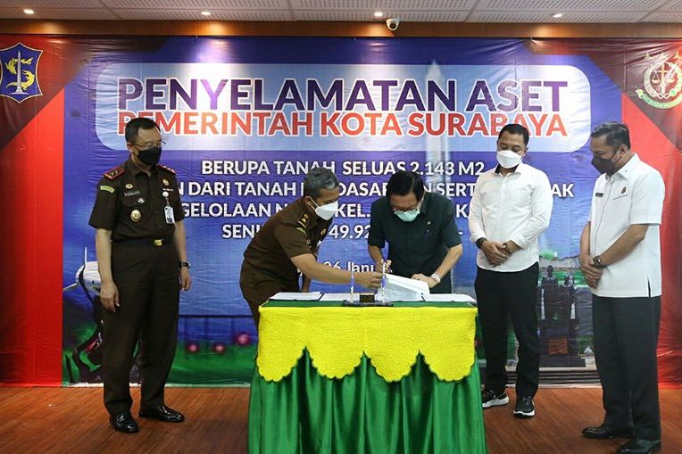 Kejati Jatim Bantu Penyerahan Aset Jalan Pemuda 17 Surabaya