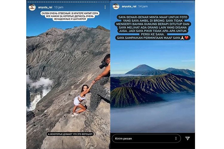 Bule Rusia Nekat Berfoto di Kaldera Bromo