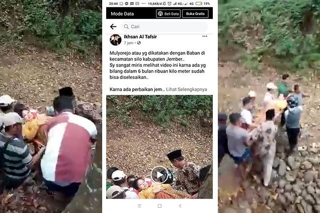 Viral, Ibu Hamil dari Dusun Terpencil di Jember Harus Ditandu Saat Akan Melahirkan