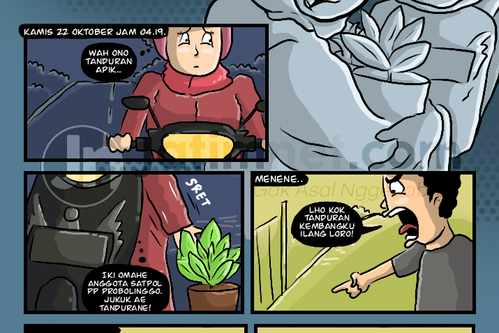 Emak-emak Curi Bunga